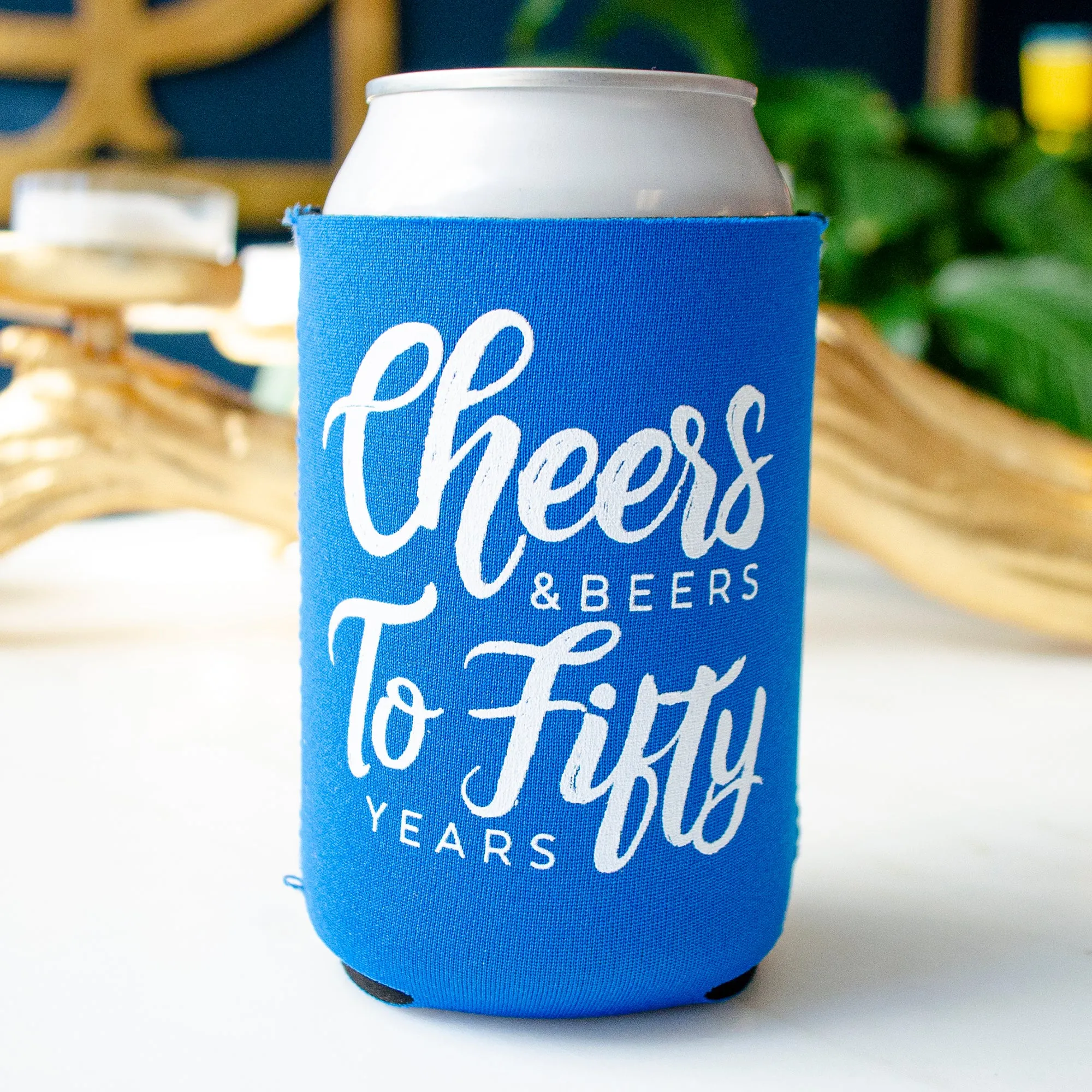 50th Birthday Can Cooler Favors