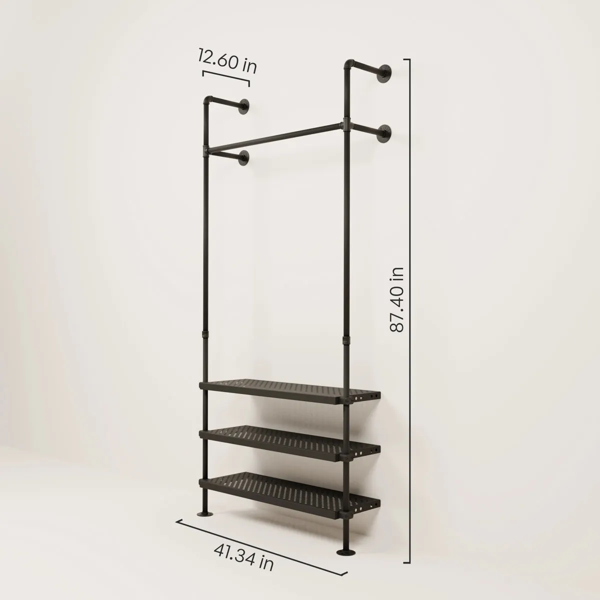 ALVA METAL – Wardrobe rail and shelf | wardrobe rail and metal shelf