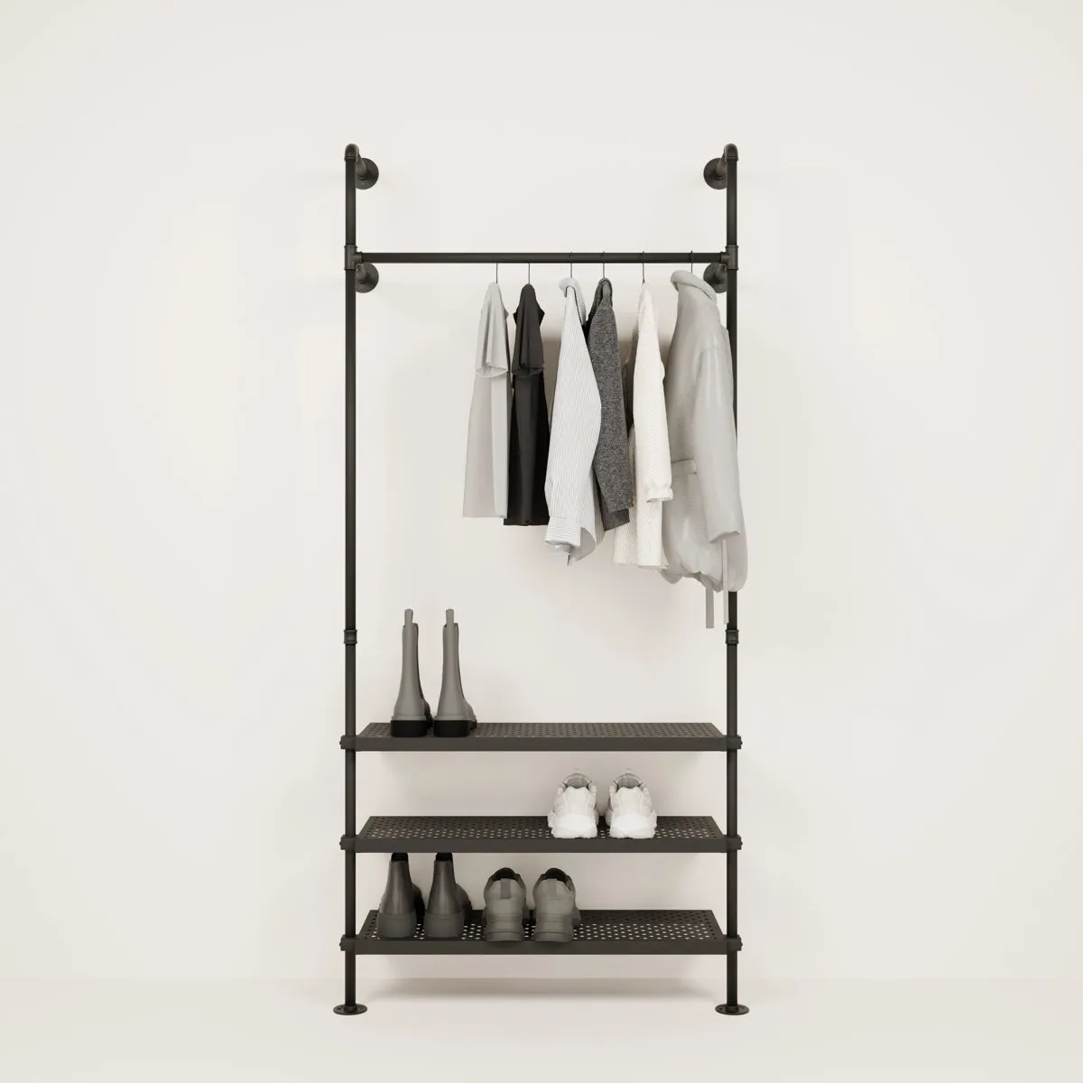 ALVA METAL – Wardrobe rail and shelf | wardrobe rail and metal shelf