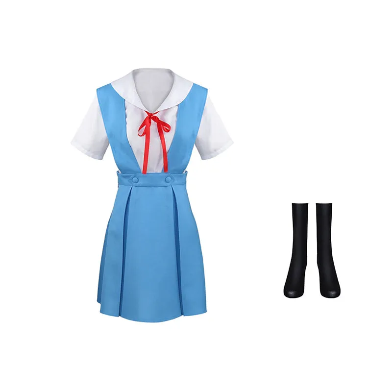 Anime Neon Genesis Evangelion Rei Ayanam Uniform Cosplay