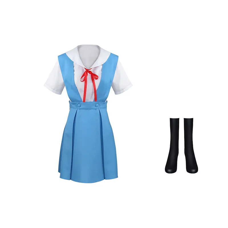 Anime Neon Genesis Evangelion Rei Ayanam Uniform Cosplay