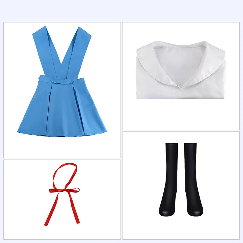 Anime Neon Genesis Evangelion Rei Ayanam Uniform Cosplay