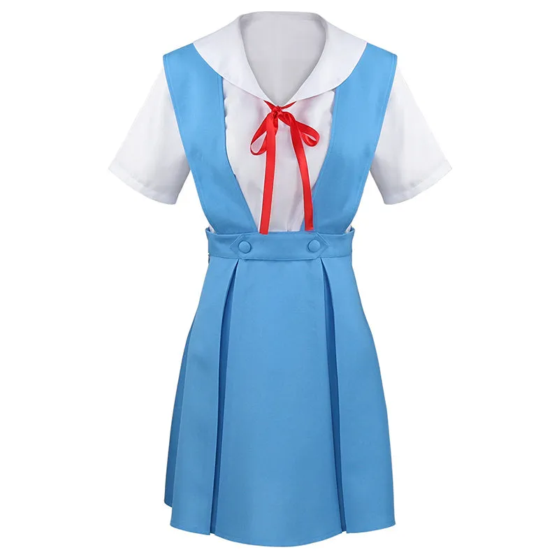 Anime Neon Genesis Evangelion Rei Ayanam Uniform Cosplay