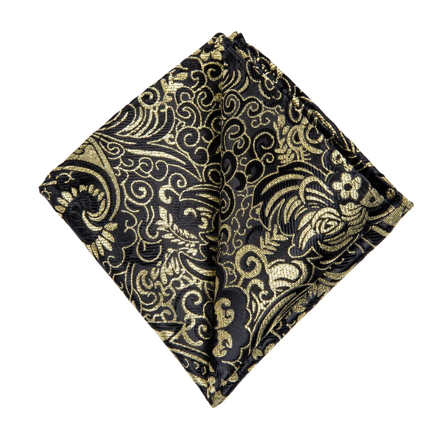 Attractive  Men's Black Yellow floral Tie Set