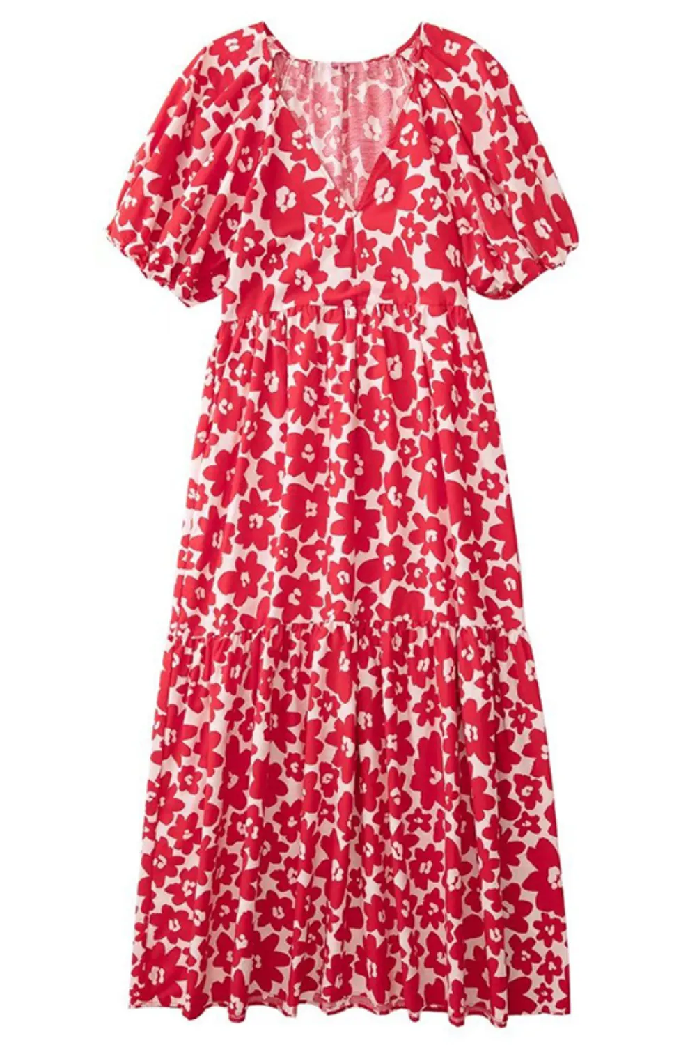 'Bryn' Floral V-Neck Loose Dress