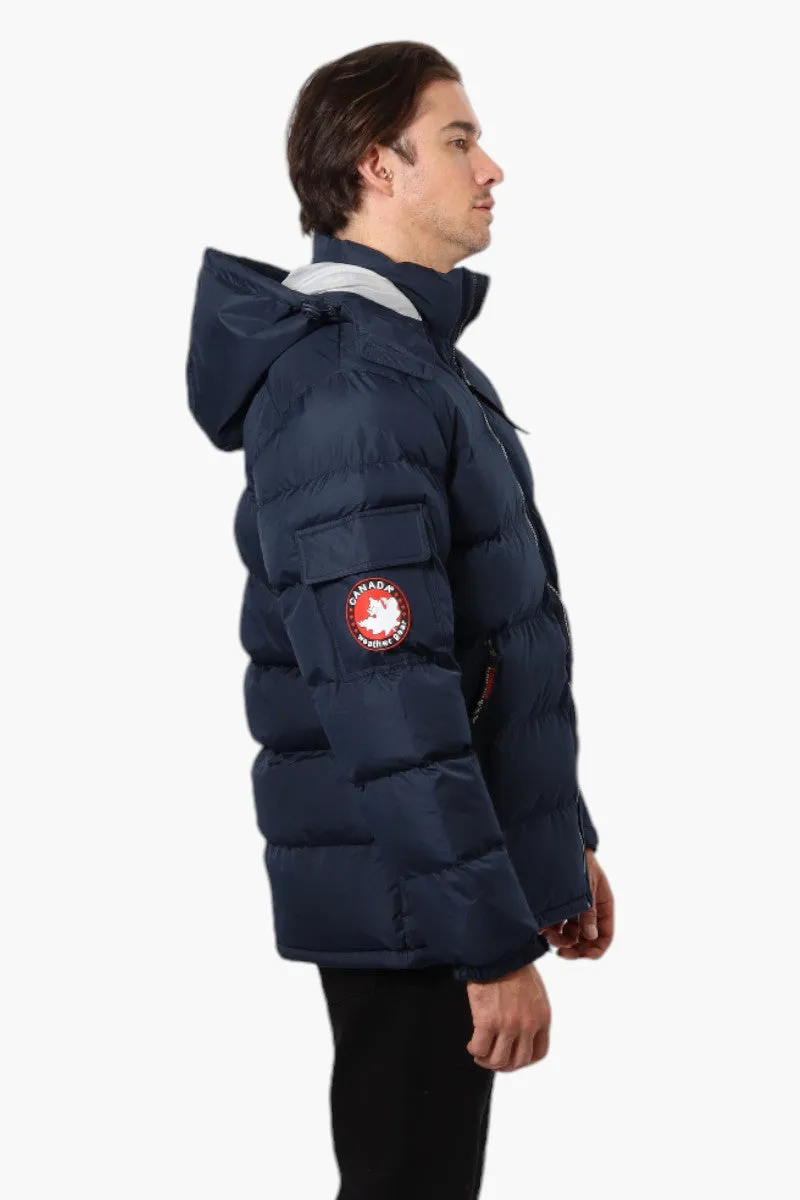 Canada Weather Gear Zip Pocket Bubble Bomber Jacket - Navy