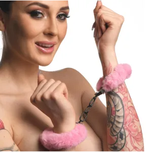 Cuffed in Fur Furry Handcuffs - Pink