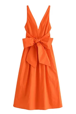 'Davina' Sleeveless Bow-Knot Backless Dress (3 Colors)