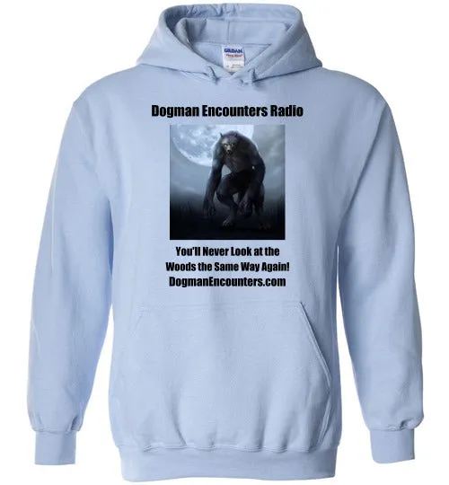 Dogman Encounters Nocturnal Collection Hooded Sweatshirt (black font)