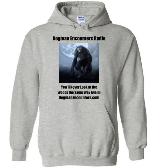 Dogman Encounters Nocturnal Collection Hooded Sweatshirt (black font)