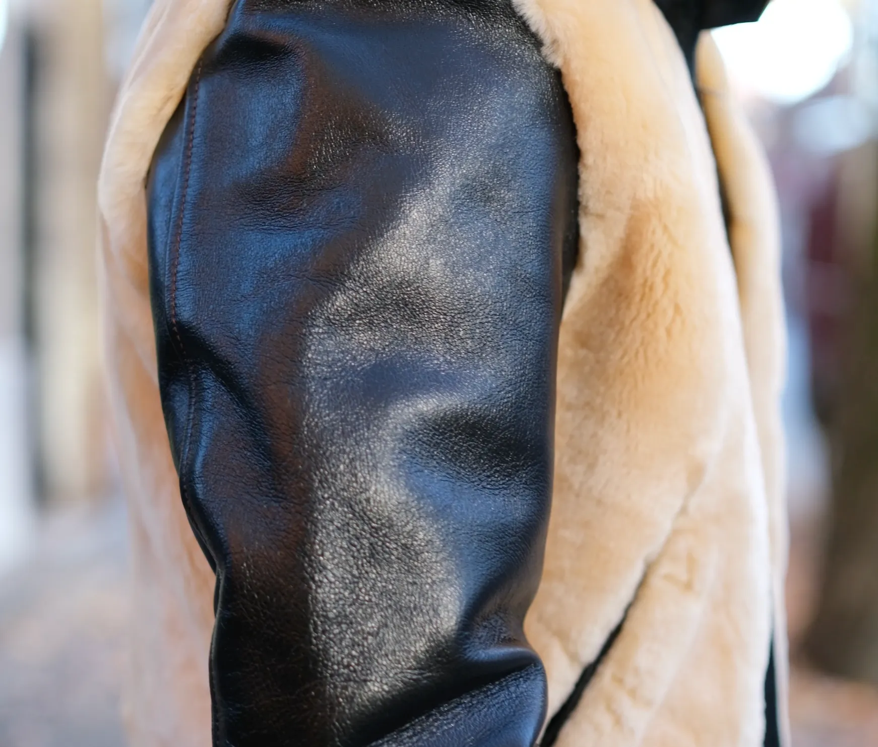 Double Helix "Chief" Horsehide and Shearling Grizzly Jacket