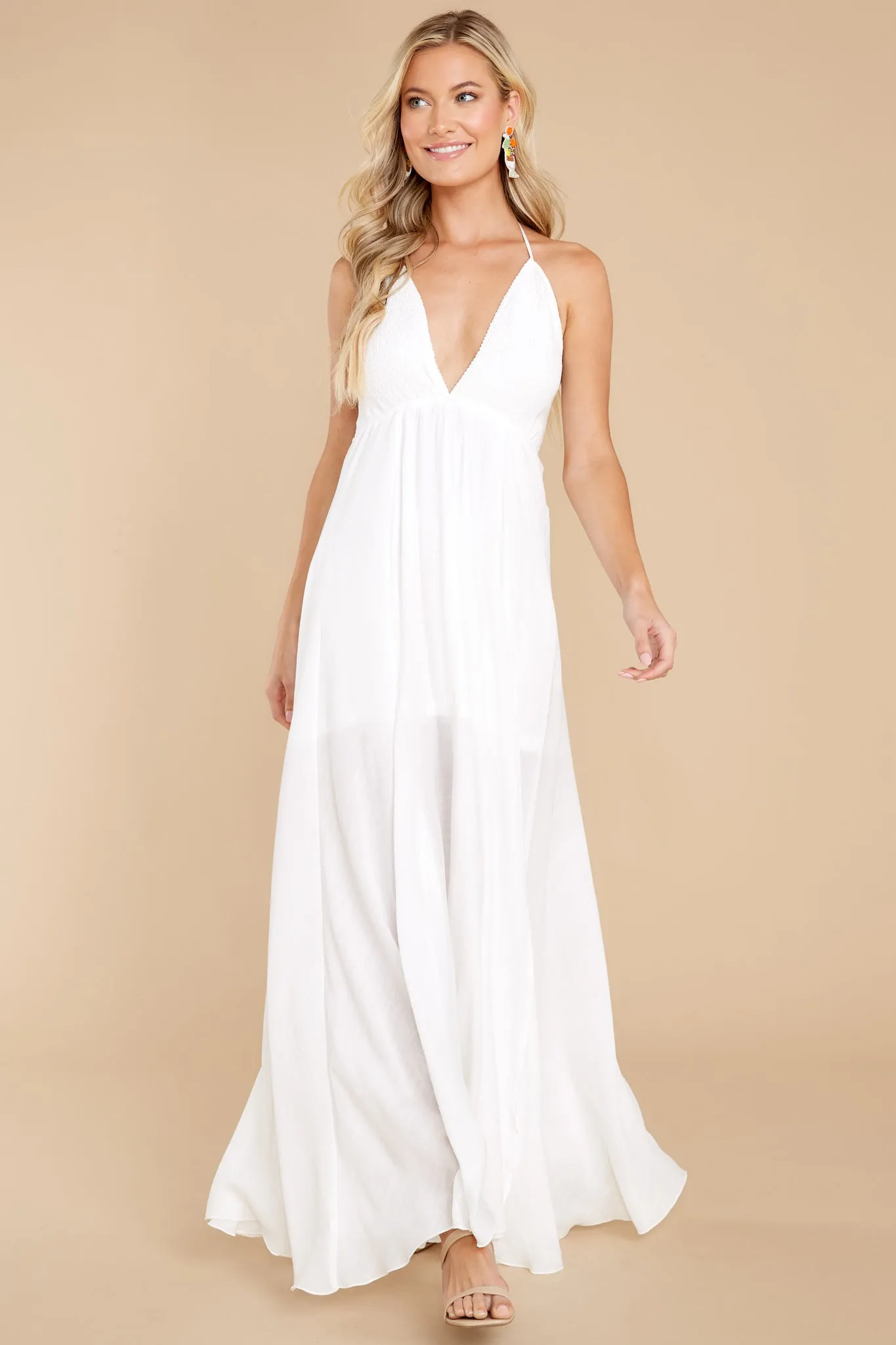 Easy To Admire White Maxi Dress