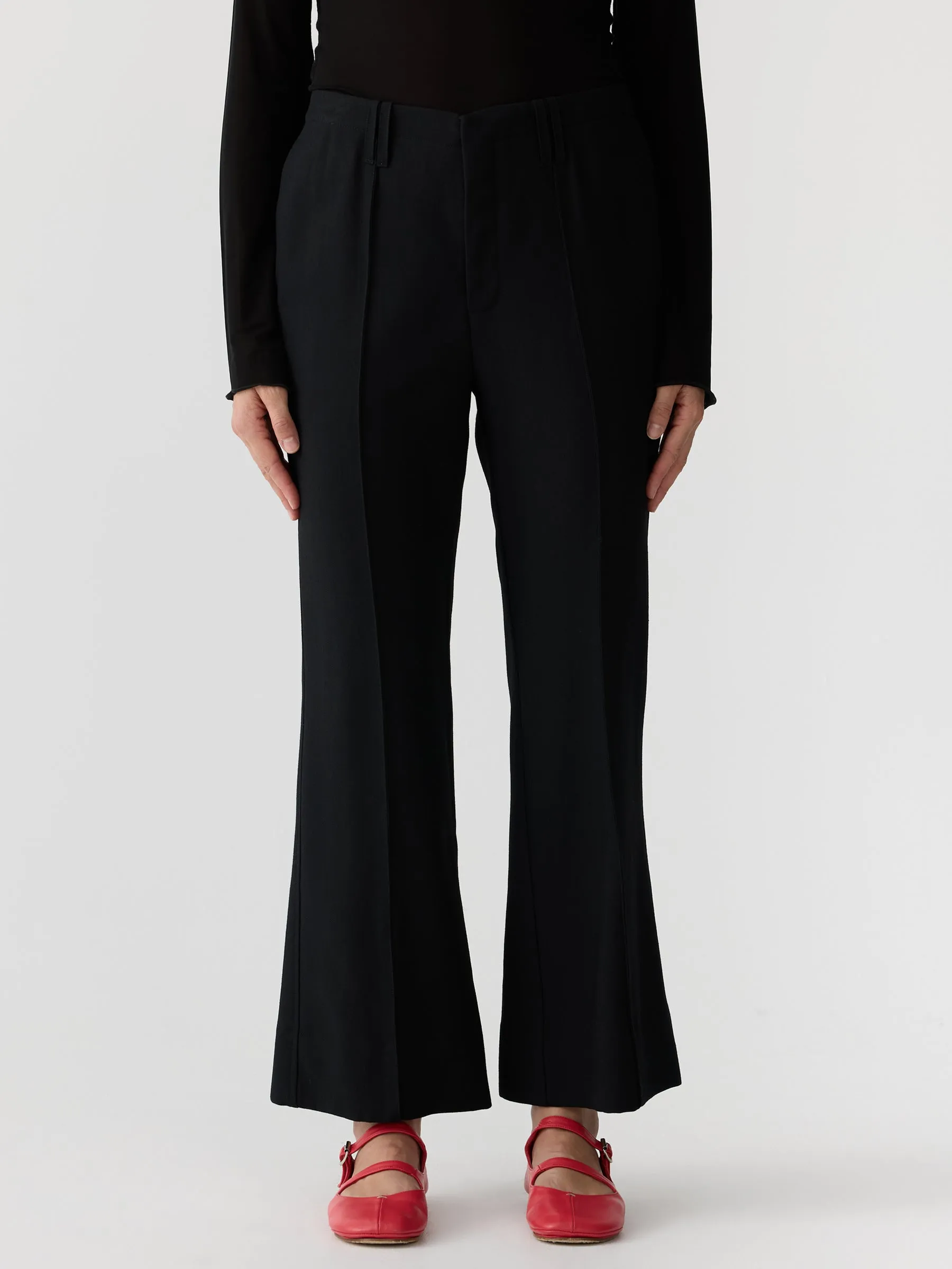 fluted crop pant