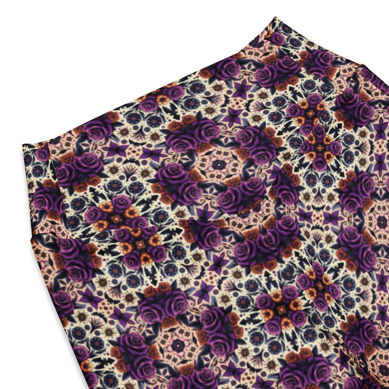 High-Rise Flared Leggings Purple Roses