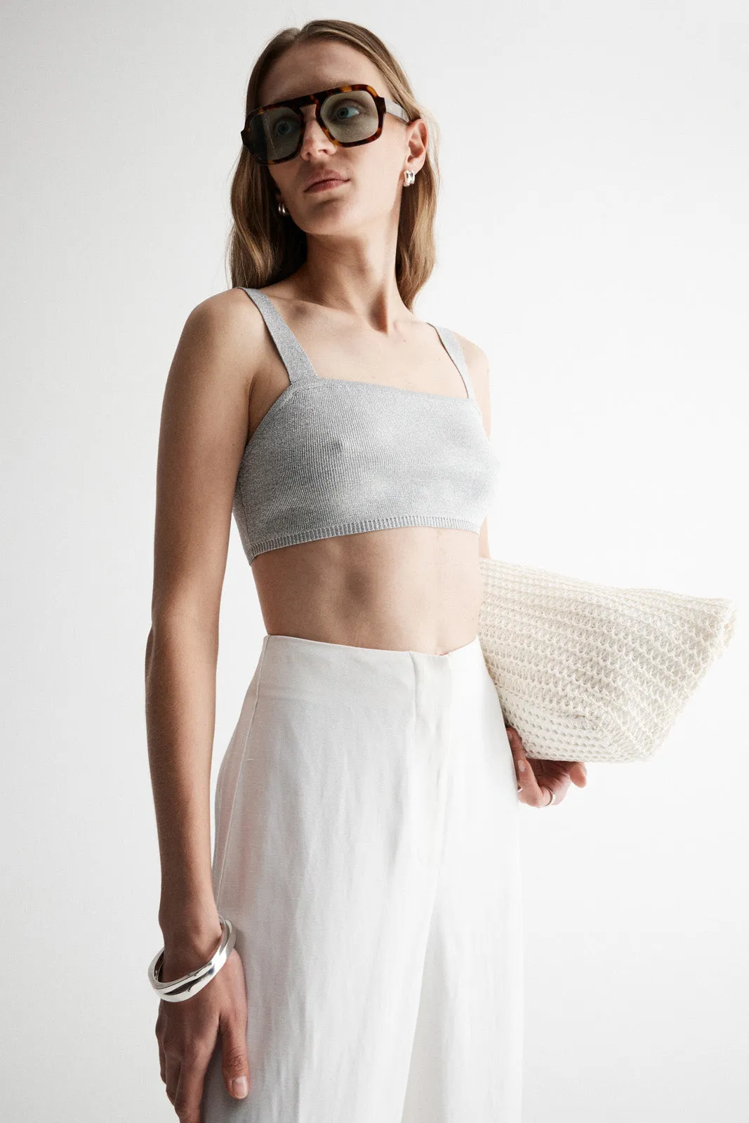 Hina Knit Bralette Chrome