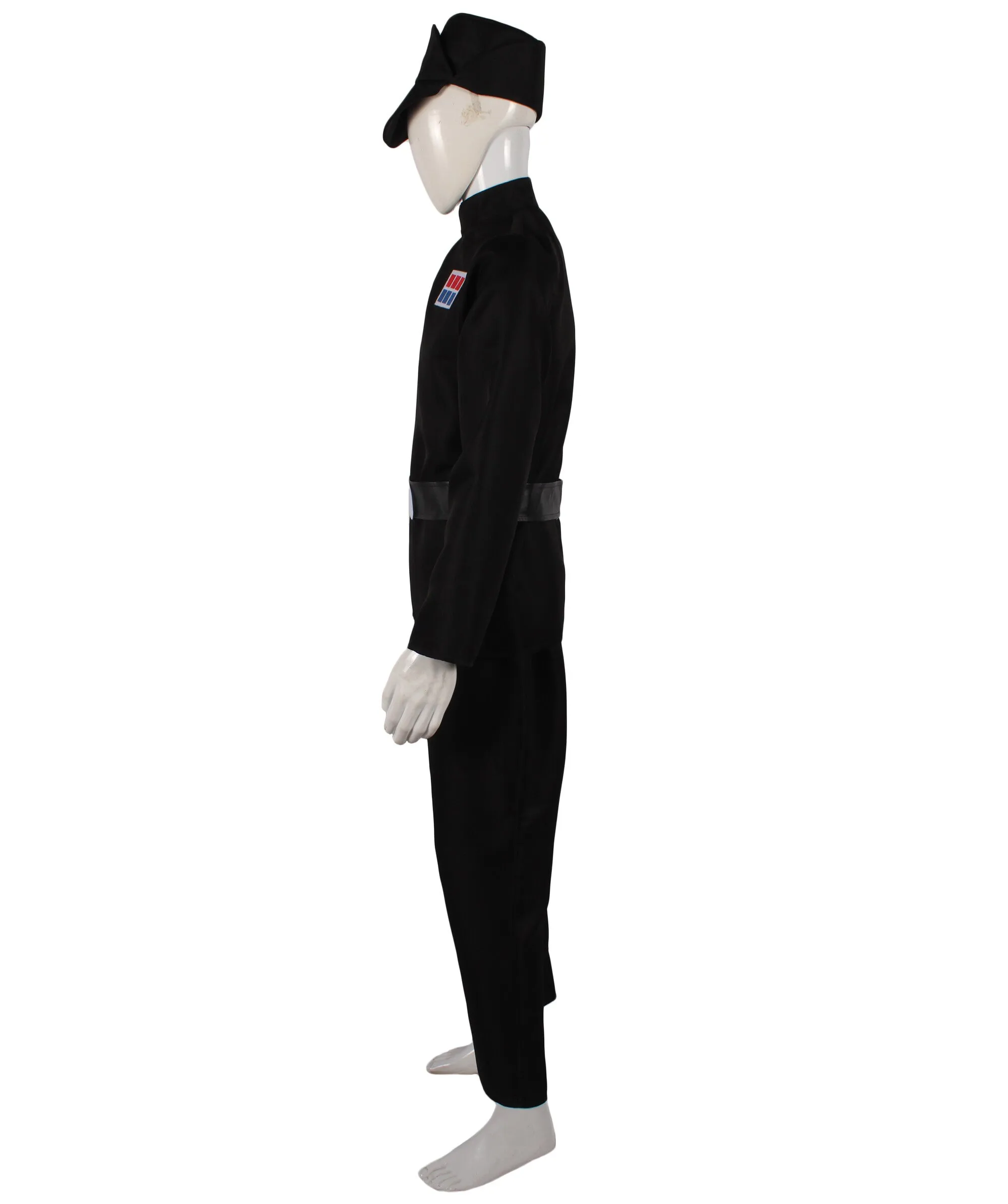 HPO Adult Men's Black Uniform Costume I Perfect for Halloween I Flame-retardant Synthetic Fabric