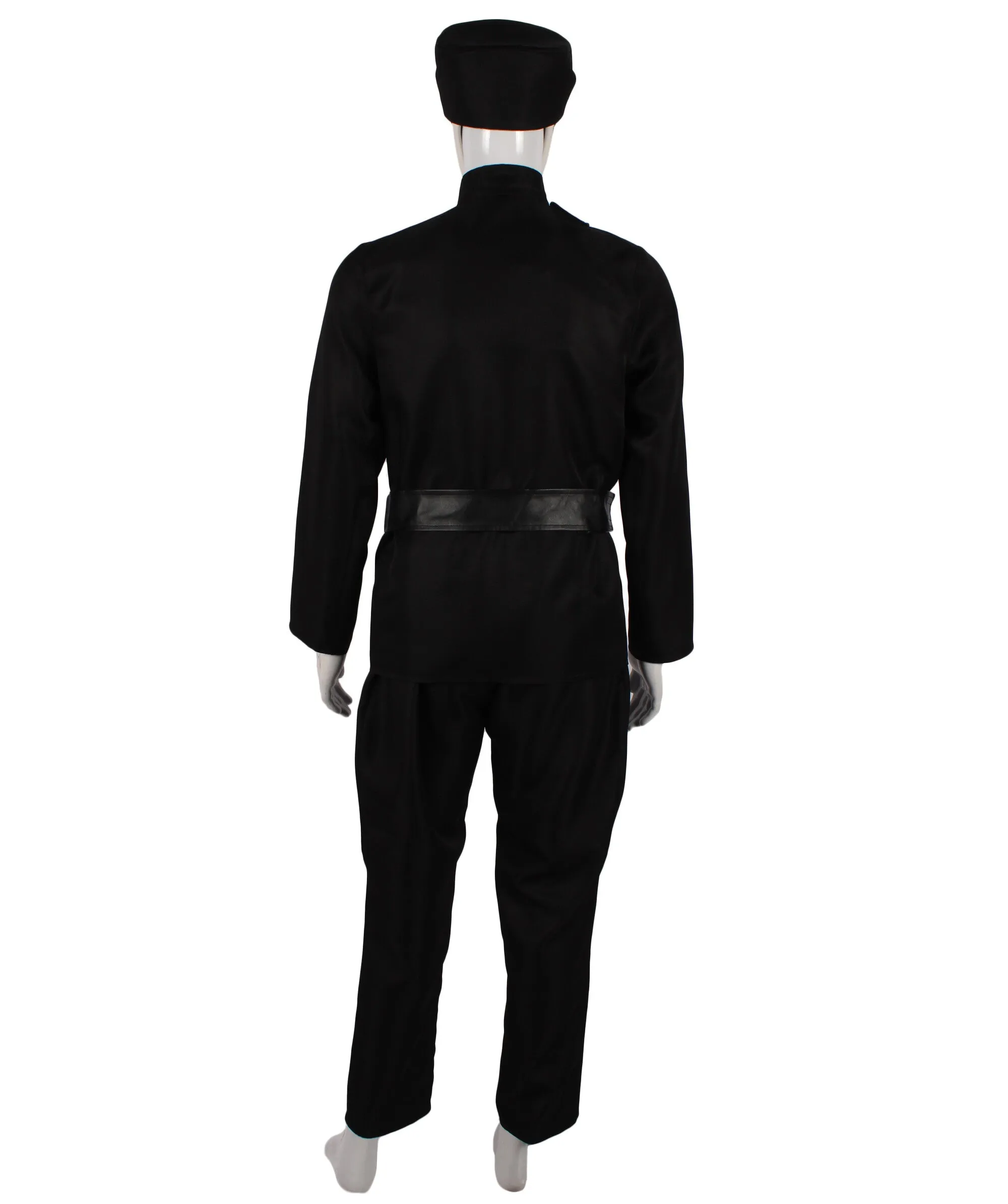 HPO Adult Men's Black Uniform Costume I Perfect for Halloween I Flame-retardant Synthetic Fabric