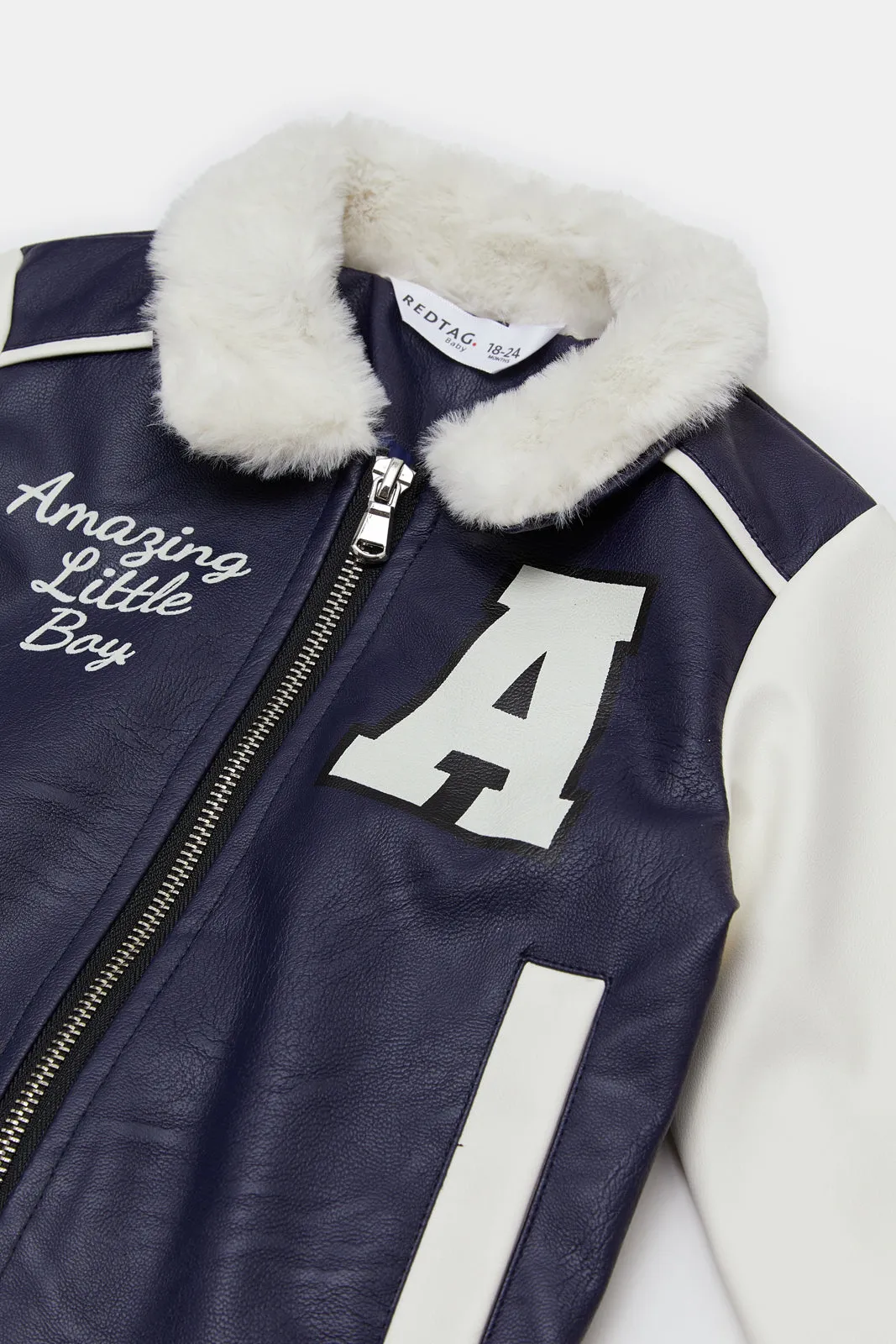 Infant Boys Navy Heavy Jacket