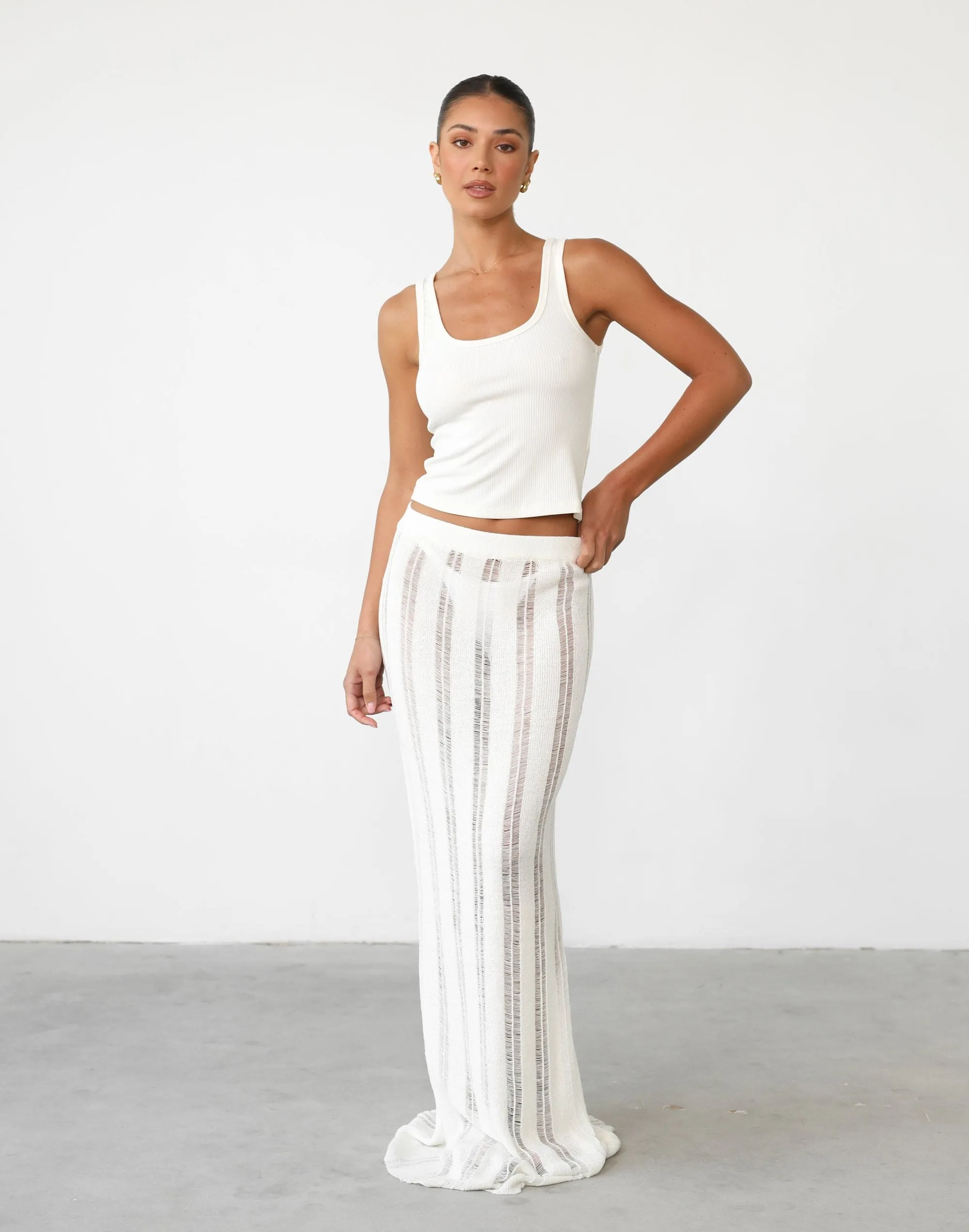 Jafna Maxi Skirt (White)