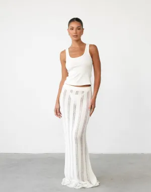 Jafna Maxi Skirt (White)