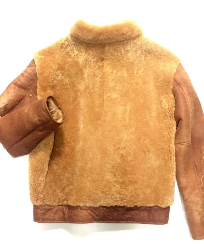 Jakewood Dune Suede Finish Shearling Bomber Jacket