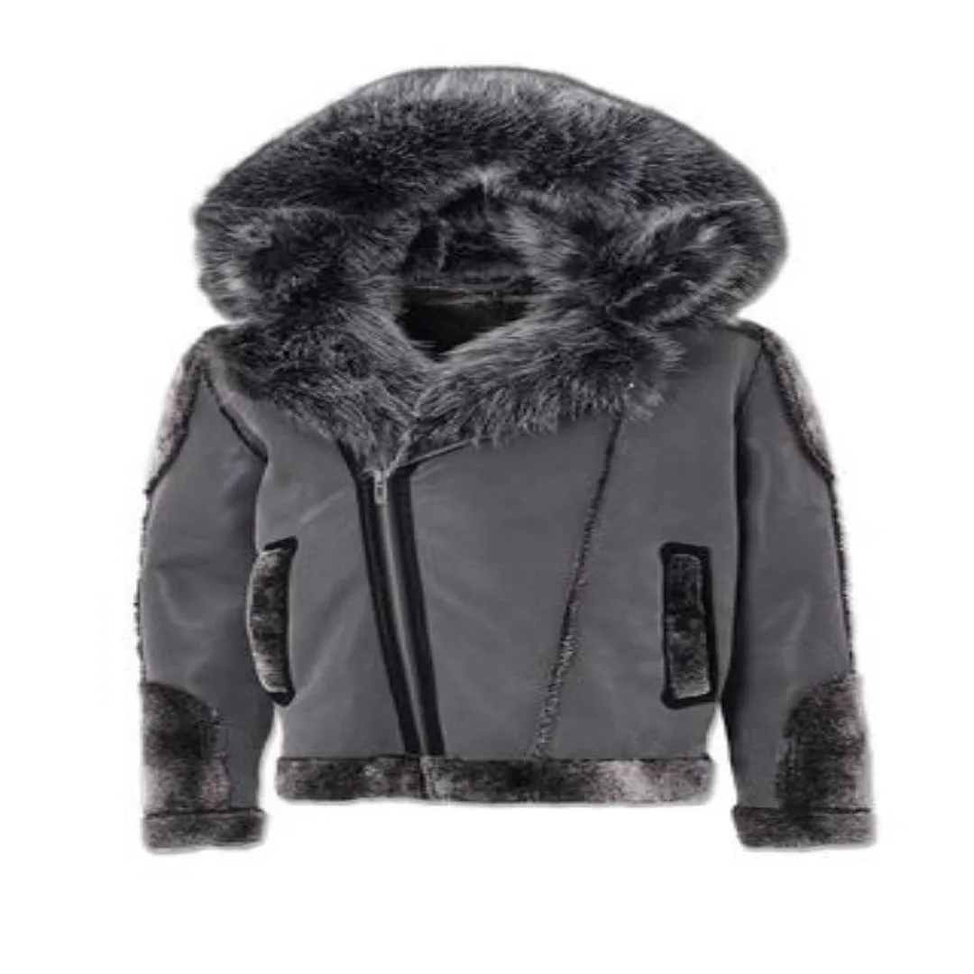 Jordan Craig LEGACY EDITION EL JEFE MOTO SHEARLING JACKET Men’s - SMOKE