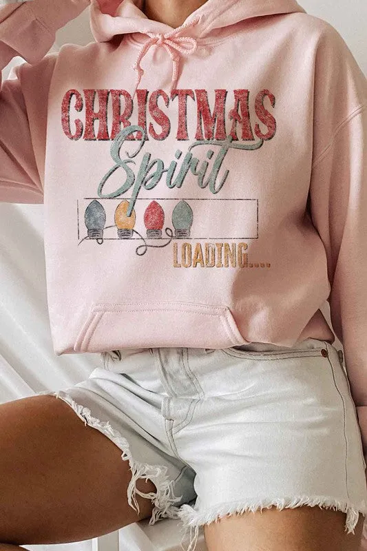 LOADING CHRISTMAS SPIRIT GRAPHIC HOODIE