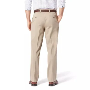 Men's Dockers Stretch Easy Pants in Khaki Loose Fit Flat Front