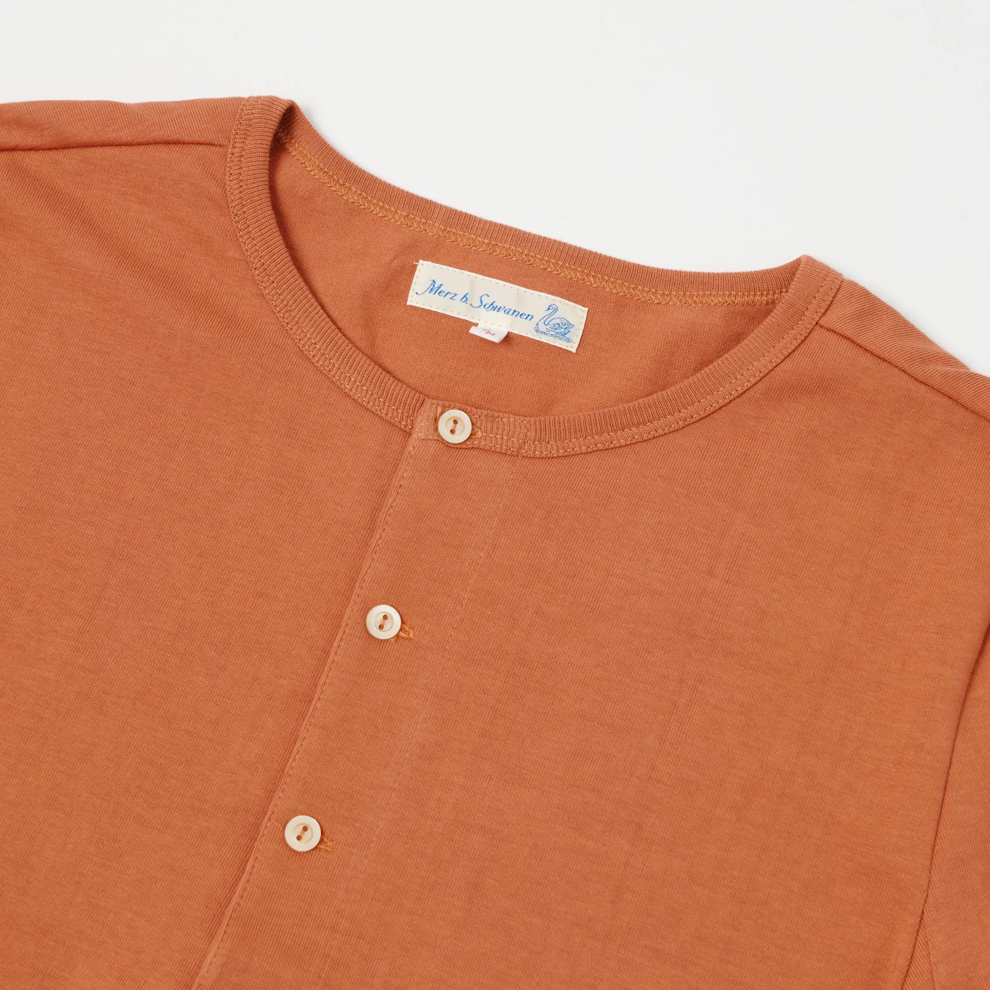 Merz b. Schwanen 206 Long Sleeve Henley - Sunset