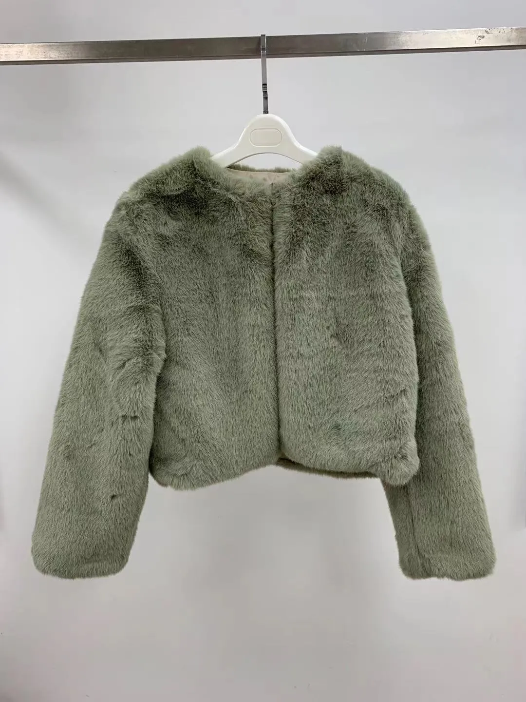 Millie faux fur sage jacket