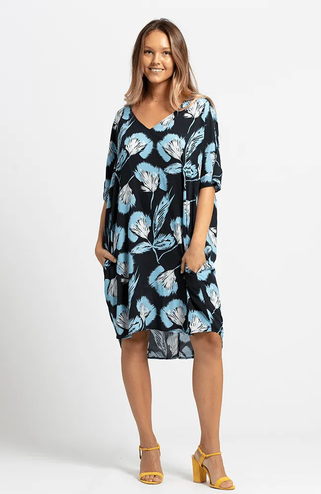 Navy Floral - Nadeen Dress