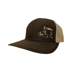 Oil Field Hats Brown Sniper Pig Relax Fit Mesh Cap