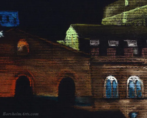 Palazzo Vecchio Florence Italy Pastel Art