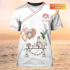 Personalized Event Planner 3D Tee Shirt, Party Planner Uniform White