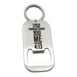 Philippians 4:13 Cross Bottle Opener