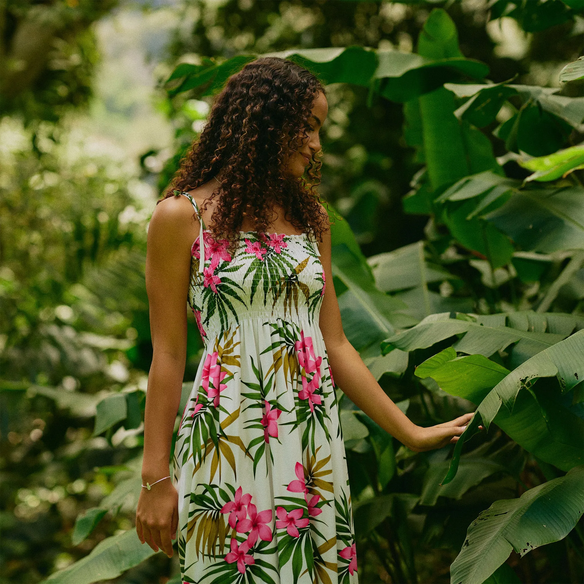 Plumeria Cluster Maxi Dress