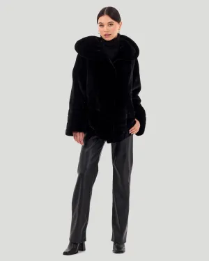 Select Shearling Lamb Jacket Reversible To Taffeta