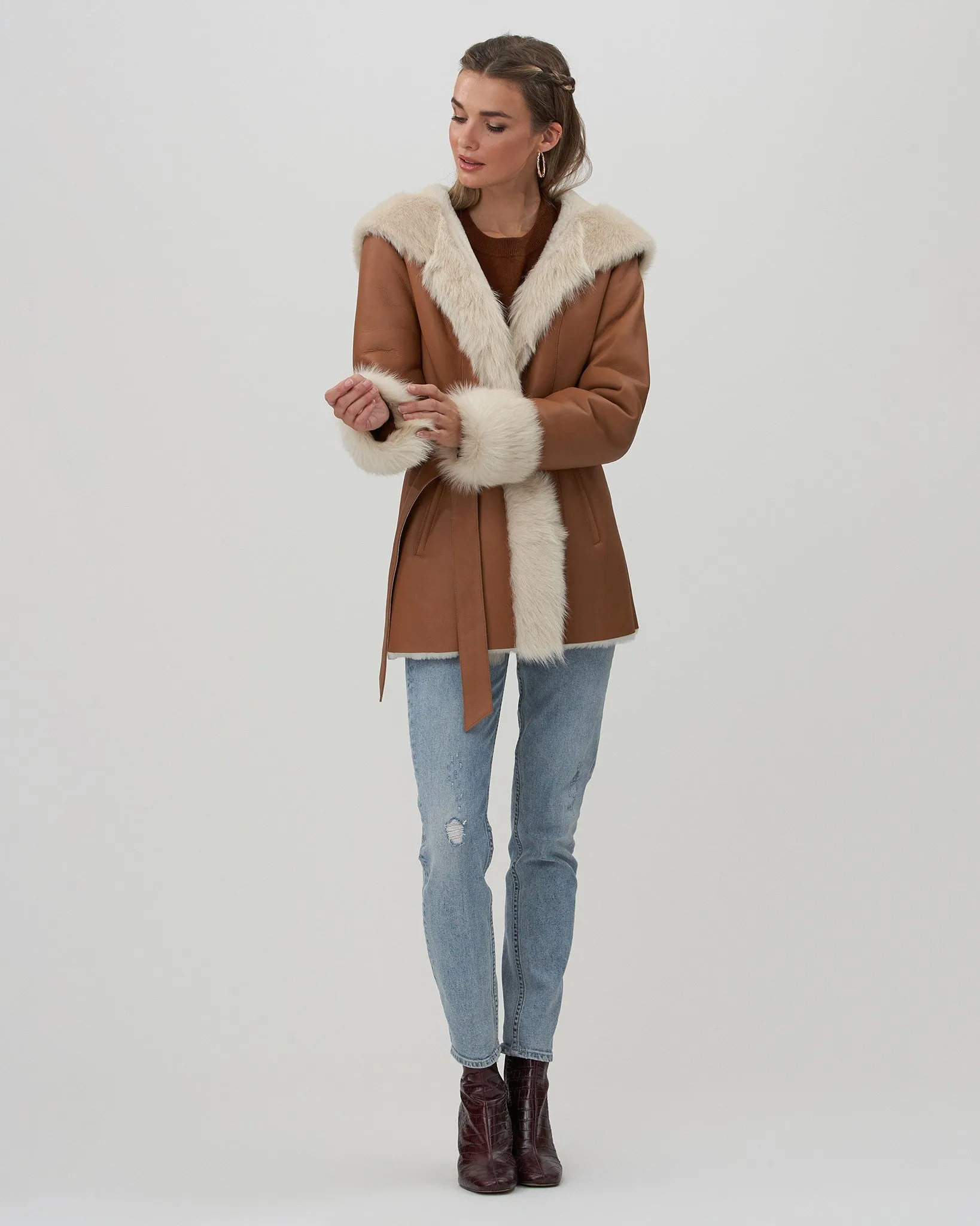 Select Shearling Lamb Jacket with Toscana Trim and Cuffs