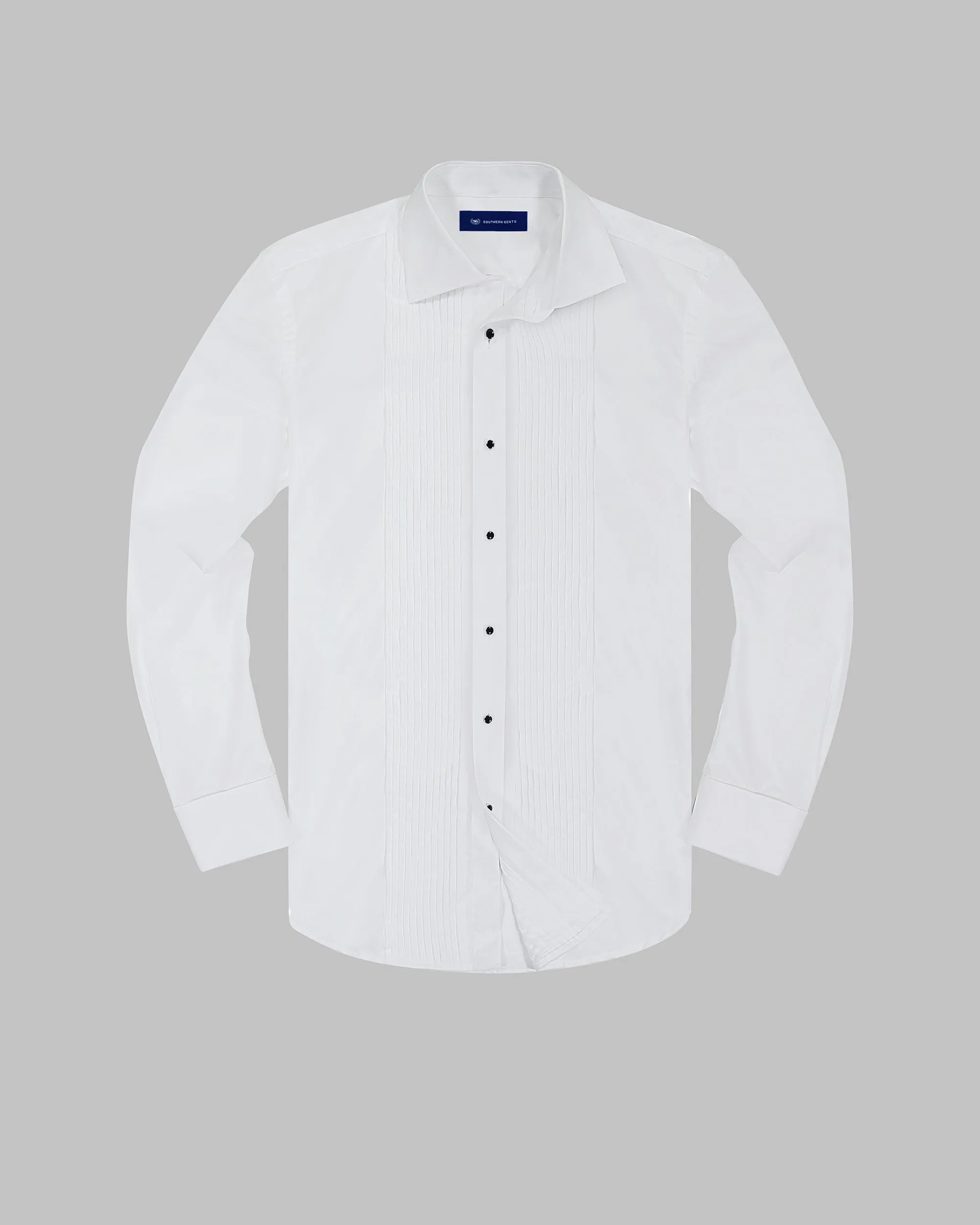 SG Spread Collar Tuxedo Dress Shirt –  White