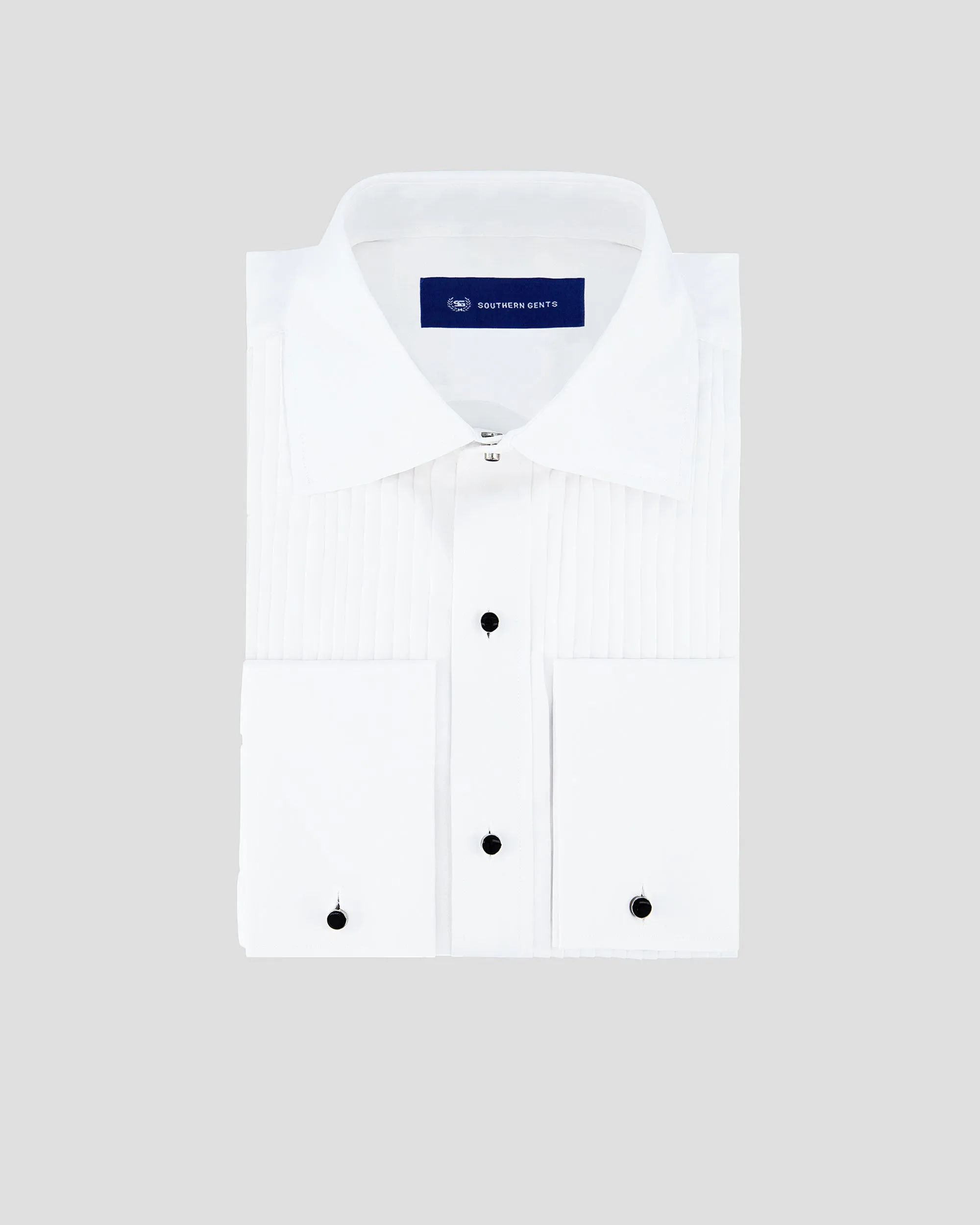 SG Spread Collar Tuxedo Dress Shirt –  White