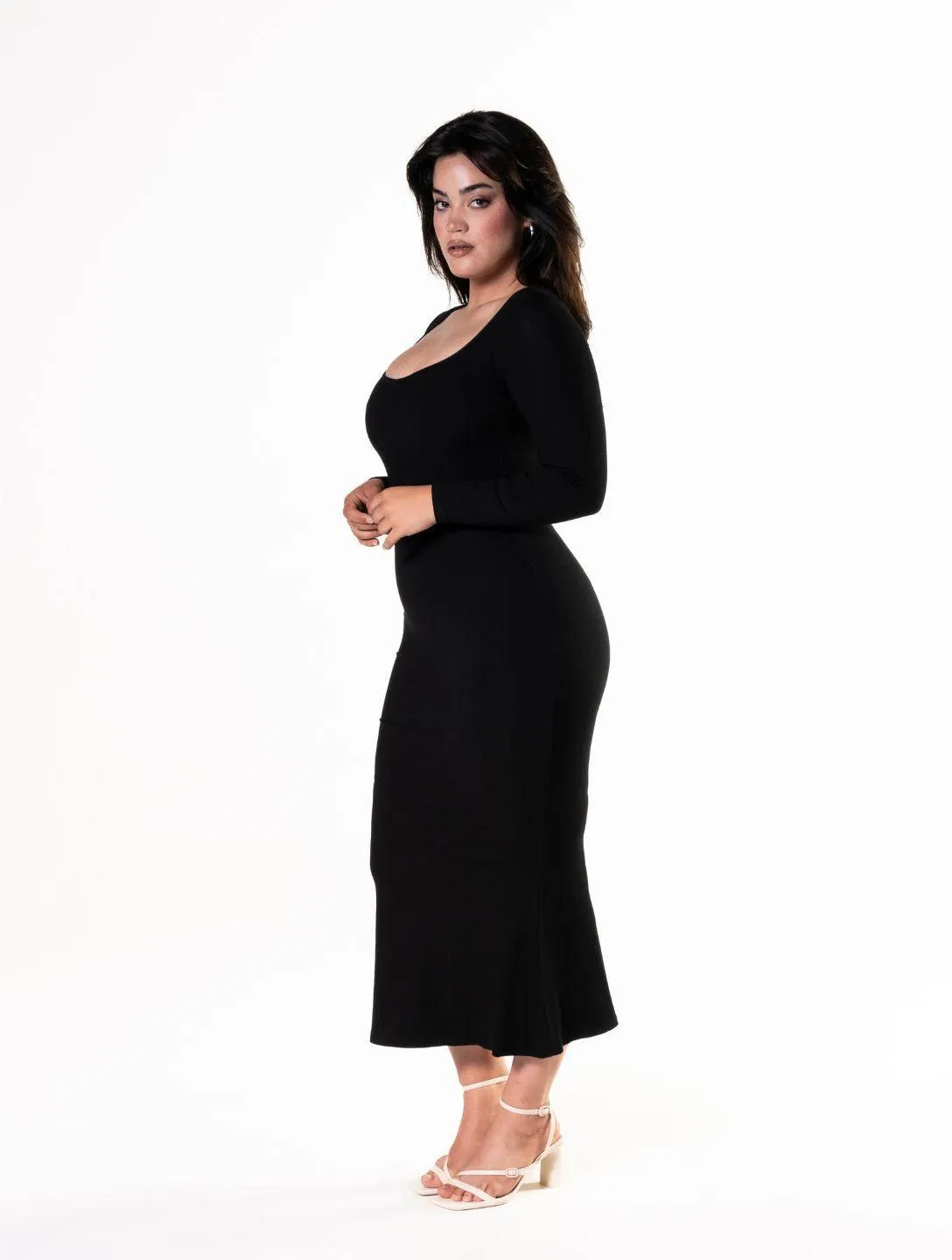 Shapewear Long Sleeve Dress