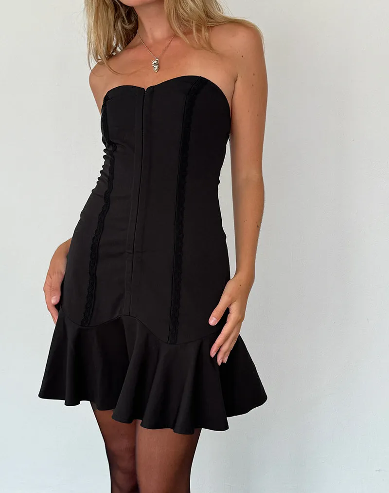 Snana Mini Dress in Tailoring Black