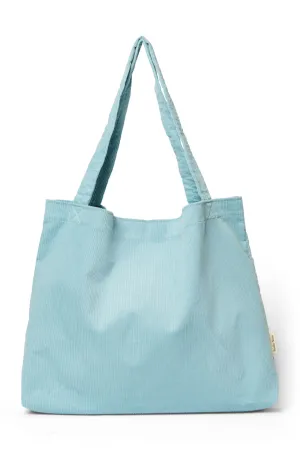 Soft Blue Rib Mom Bag