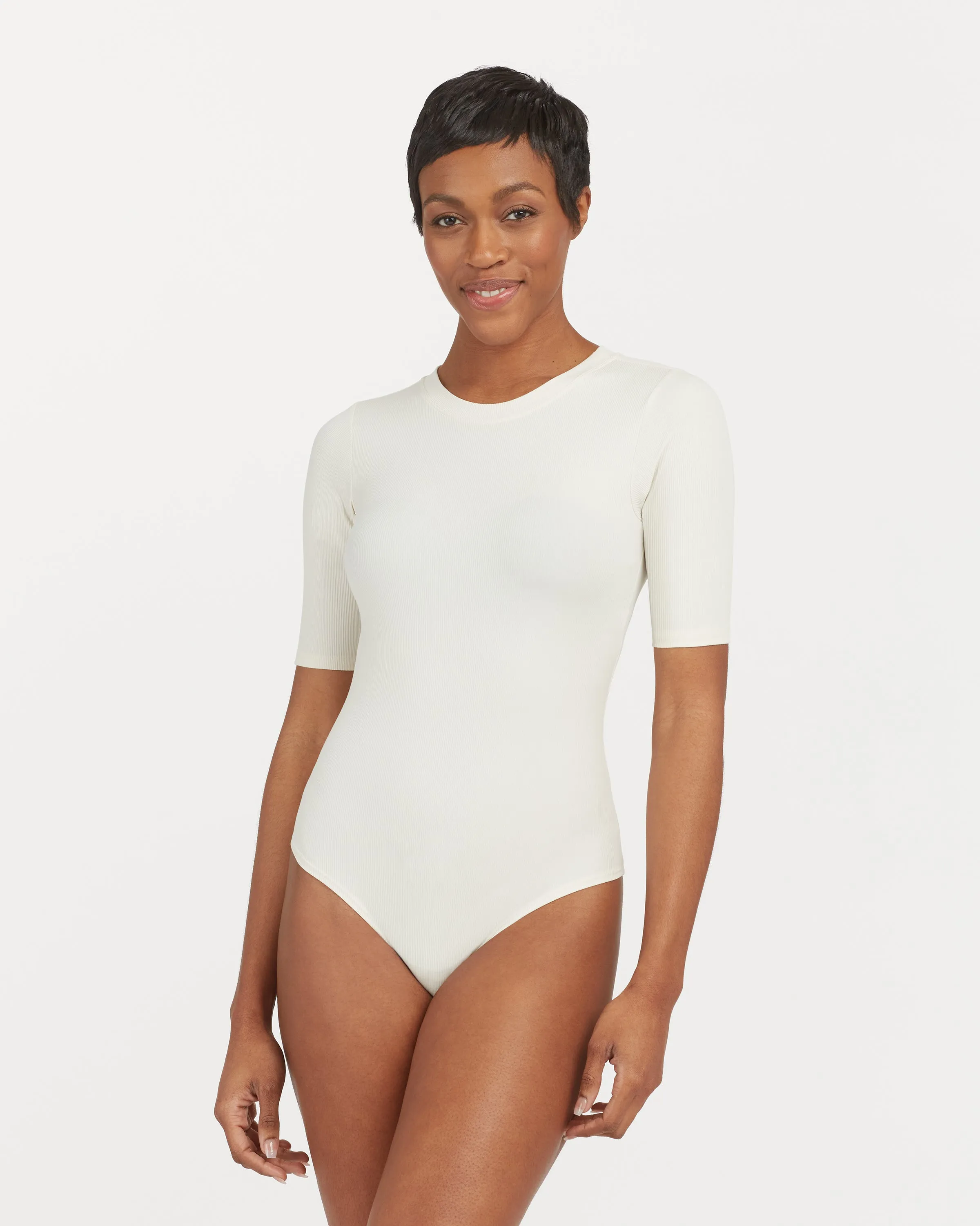 SPX Ribbed Crew Neck Bodysuit