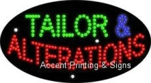 Tailor & Alterations Flashing & Animated LED Sign (High Impact, Energy Efficient)