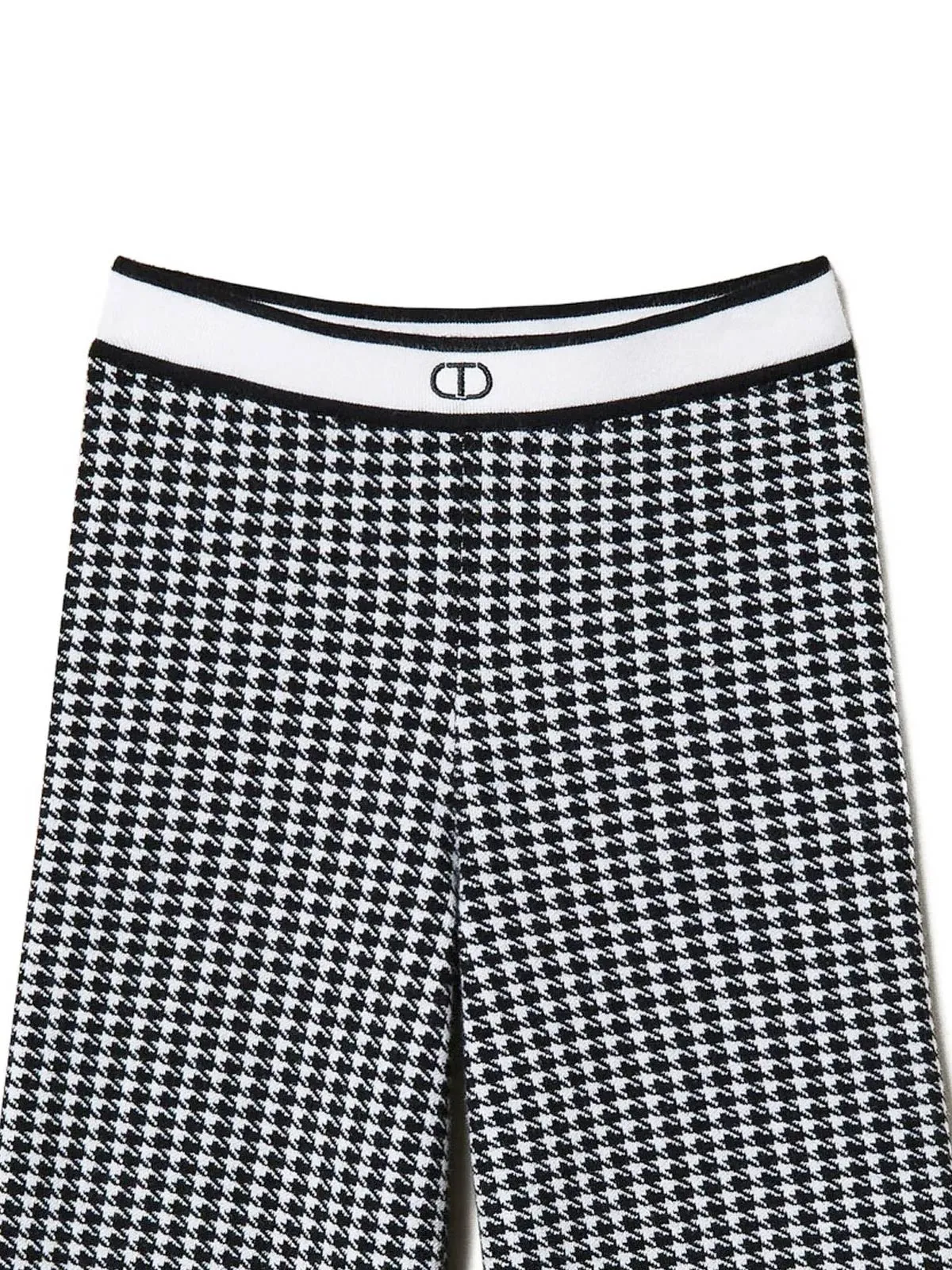 Twinset Girls’ Jacquard trousers with houndstooth motif