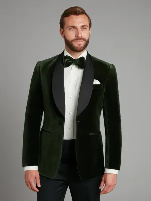 Whittaker Smoking Jacket - Green Velvet