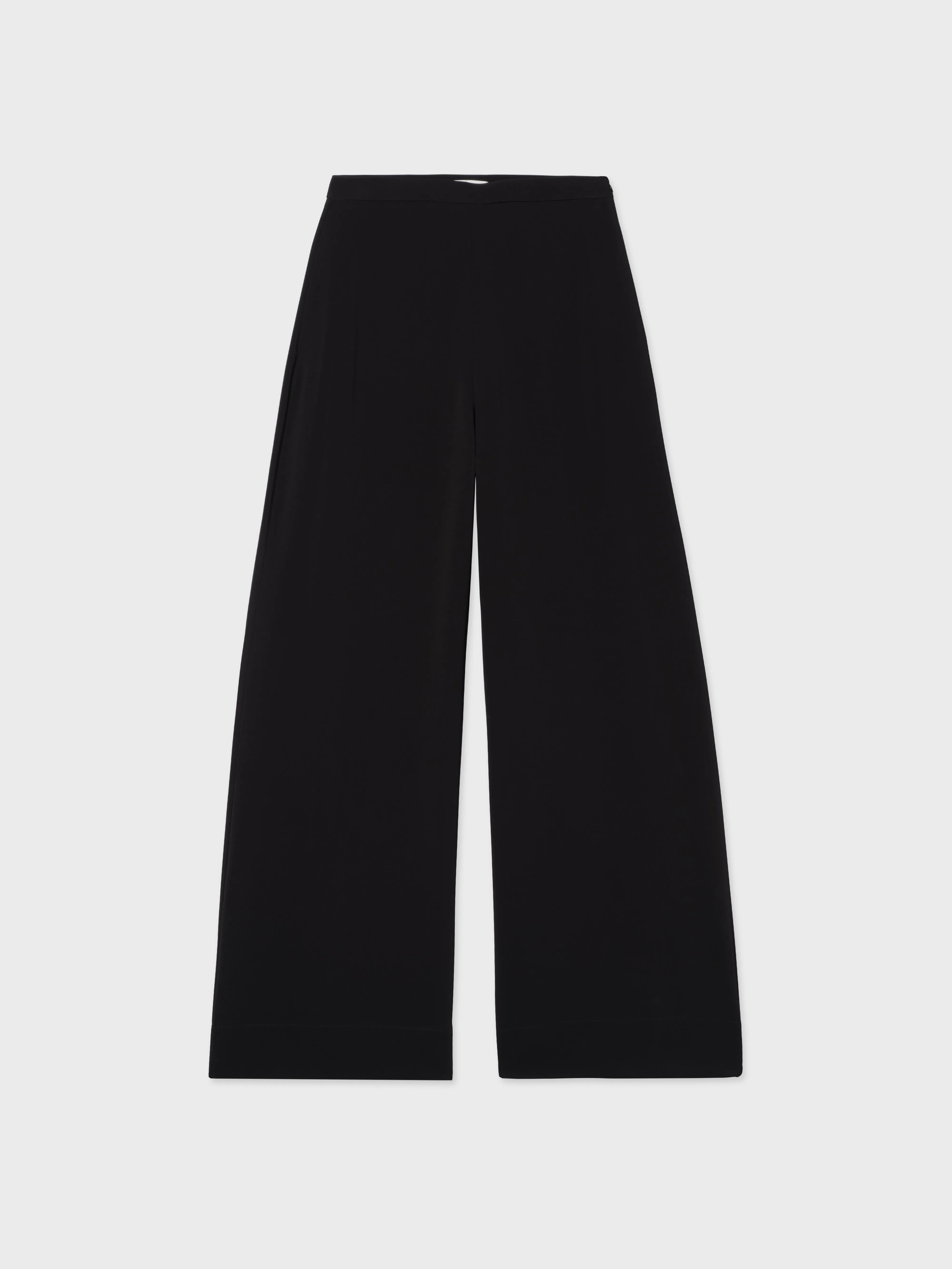 Wide Leg  Pant in Crepe - Black